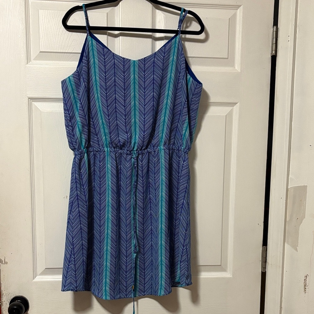 Apt. 9 Blue and Green Striped Dress